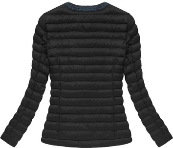 KURTKA Z ELEMENTAMI JEANSU CZARNA (7163)