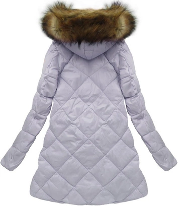 PIKOWANA KURTKA Z PUCHEM NATURALNYM WRZOSOWA (8070)