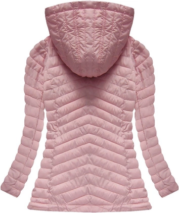 PIKOWANA KURTKA Z KAPTUREM RÓŻOWA (W564)