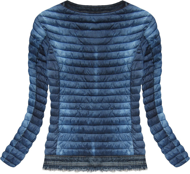 NIEBIESKA KURTKA IMITUJĄCA JEANS (7182)
