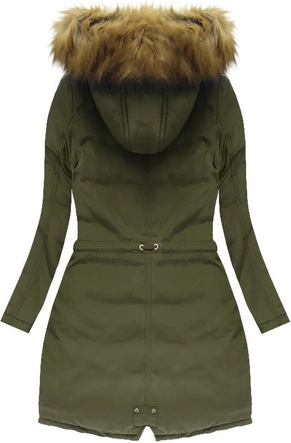 GRUBA PARKA ZIMOWA DAMSKA KHAKI (W710)