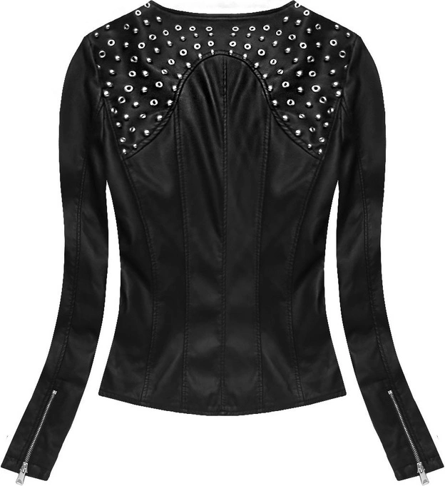 KURTKA Z NITAMI CZARNA (5307)