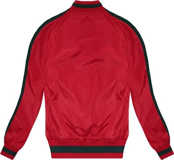 KURTKA BOMBERKA Z NASZYWKAMI CZERWONA (XW556X)