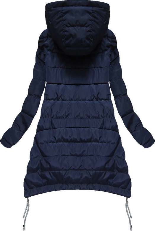 PIKOWANA KURTKA Z KAPTUREM GRANATOWA (1710)