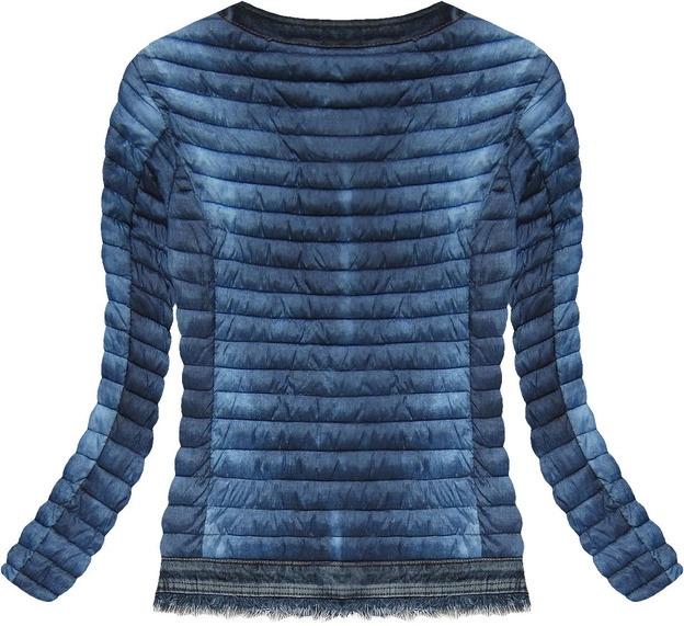 NIEBIESKA KURTKA IMITUJĄCA JEANS (7182)