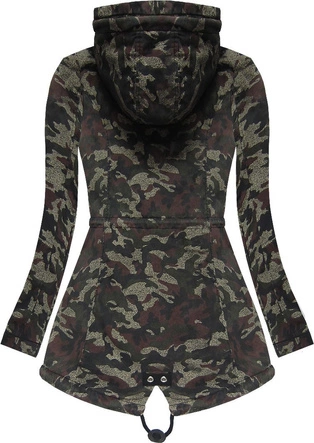 BAWEŁNIANA PARKA Z KAPTUREM ZIELONA (1721)