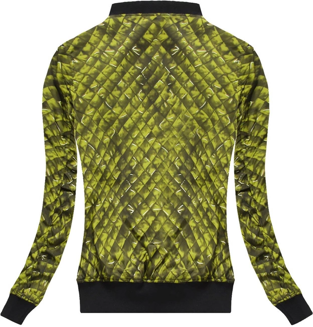 DWUSTRONNA KURTKA BOMBER LIMONKOWA (4477)