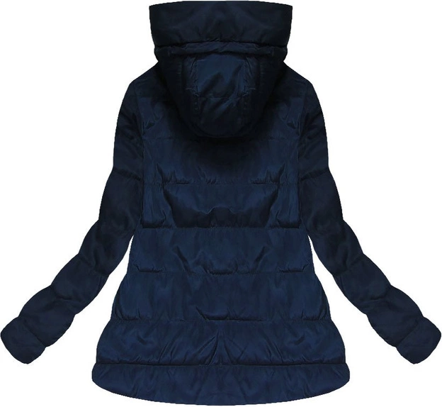 KURTKA Z KAPTUREM GRANATOWA (W585)