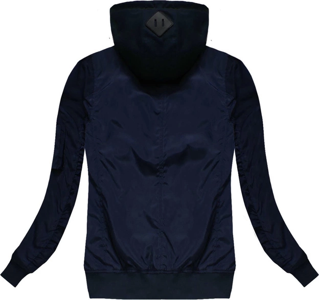 KURTKA BOMBER Z KAPTUREM GRANATOWA (M07)