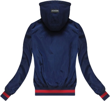 KURTKA BOMBER Z KAPTUREM GRANATOWA (W05)