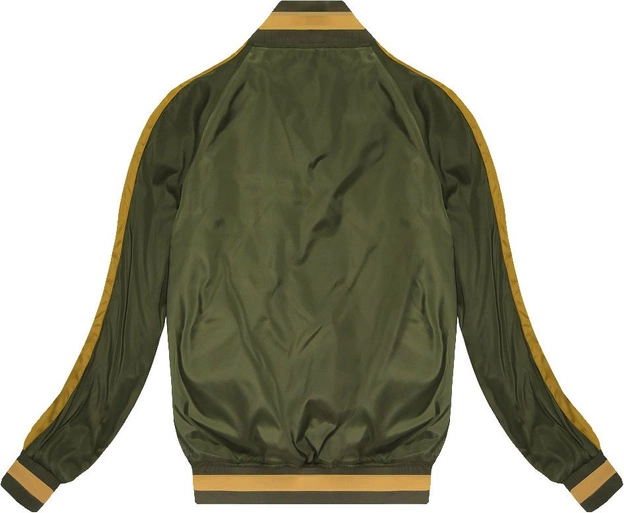 KURTKA BOMBERKA Z NASZYWKAMI ZIELONA (XW556X)