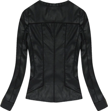 KURTKA Z PRZESZYCIAMI CZARNA (21701)