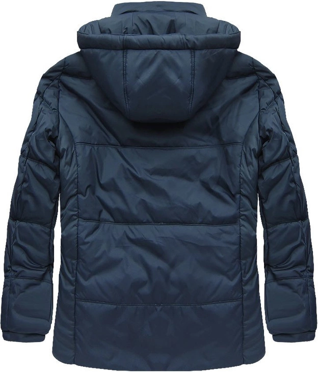 KURTKA ZIMOWA Z KAPTUREM GRANATOWA (601)