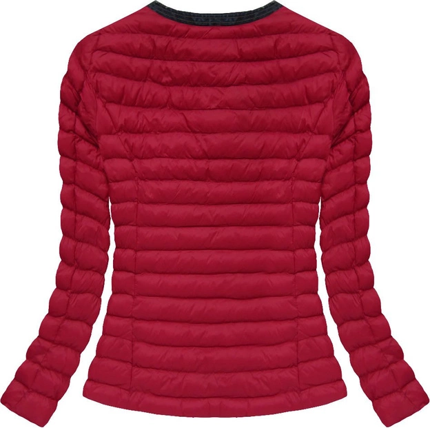 KURTKA Z ELEMENTAMI JEANSU CZERWONA (7163)