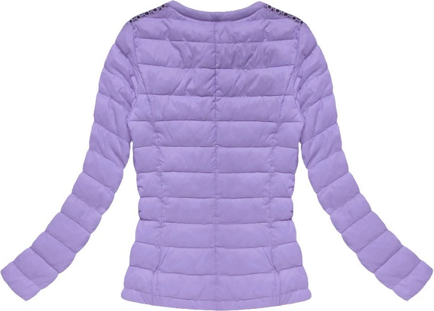 KURTKA Z AŻUROWYMI WSTAWKAMI WRZOSOWA (7185)