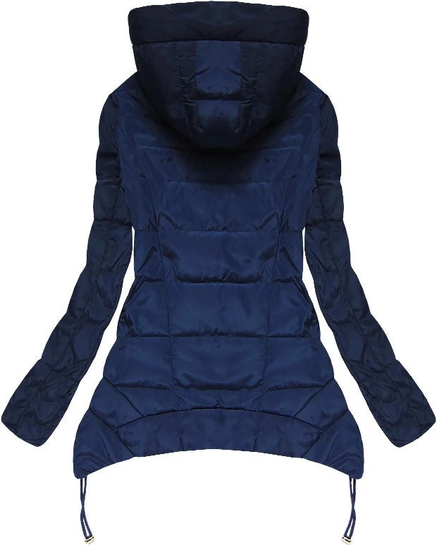 KURTKA Z WYDŁUŻONYMI BOKAMI GRANATOWA (XW562X)