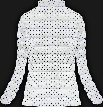 DWUSTRONNA KURTKA W GROSZKI BIAŁA (4473)