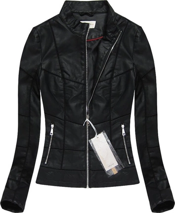 KURTKA Z PRZESZYCIAMI CZARNA (21704)