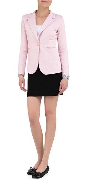 DZIANINOWA MARYNARKA PUDROWY RÓŻ (6097BIG)