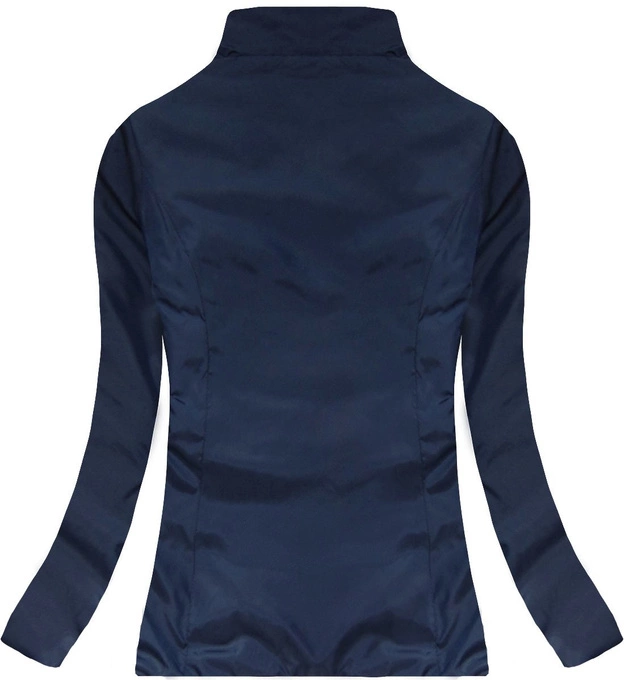 DWUSTRONNA KURTKA W KWIATKI GRANATOWA (4475)