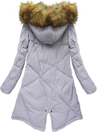 PARKA Z PUCHEM NATURALNYM WRZOSOWA (8074)