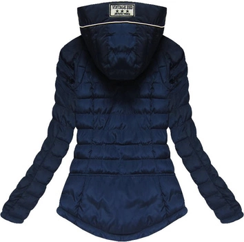 KURTKA Z KAPTUREM GRANATOWA (W568-1)