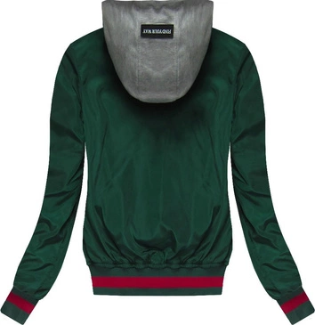 KURTKA BOMBER Z KAPTUREM ZIELONA (W05)