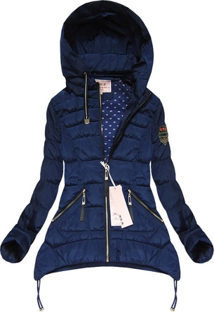 KURTKA Z WYDŁUŻONYMI BOKAMI GRANATOWA (XW562X)