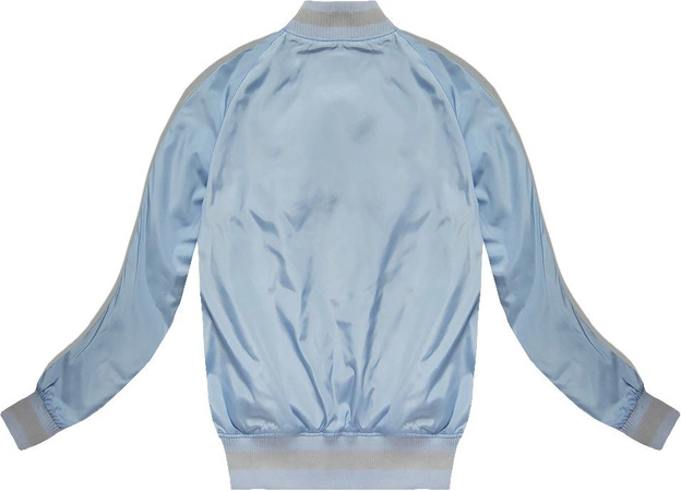 KURTKA BOMBERKA Z NASZYWKAMI BŁĘKITNA (XW556X)