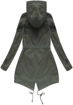 BAWEŁNIANA PARKA Z NITAMI KHAKI (7067)
