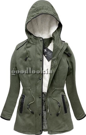 PARKA ZIMOWA KHAKI K&L (KM1525)