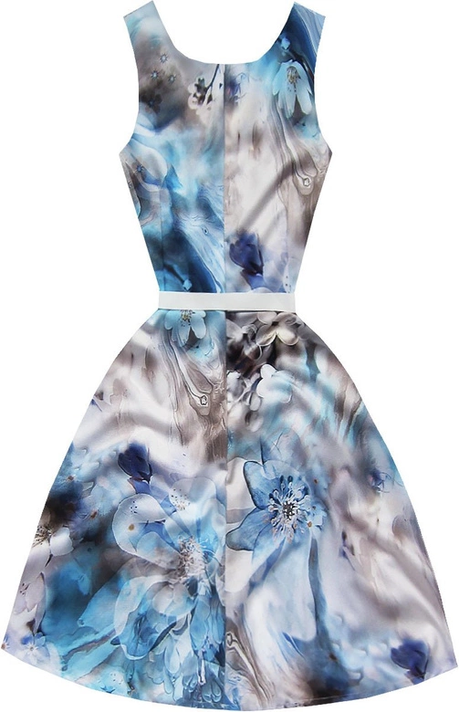 SUKIENKA W KWIATY BŁĘKITNA (ART47/4)