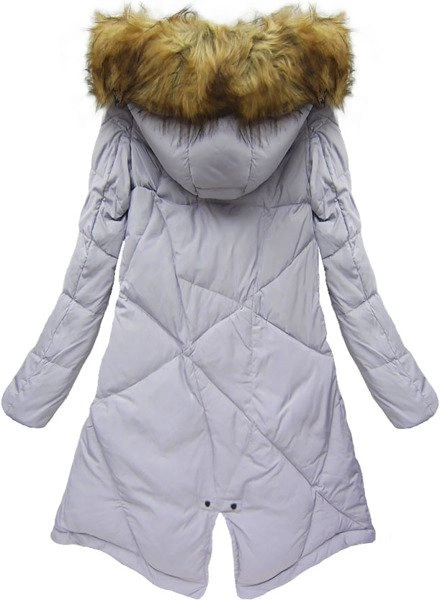 PARKA Z PUCHEM NATURALNYM WRZOSOWA (8074)