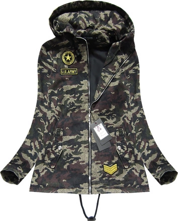 BAWEŁNIANA PARKA Z KAPTUREM ZIELONA (1723)