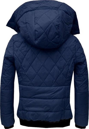 PIKOWANA KURTKA ZIMOWA GRANATOWA (L29B)