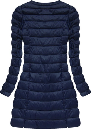 DŁUŻSZA PIKOWANA KURTKA GRANATOWA (7148)