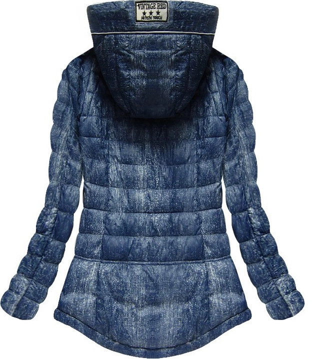 KURTKA IMITUJĄCA JEANS CIEMNONIEBIESKA (W568)