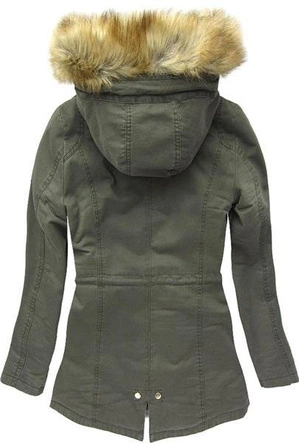 KHAKI PARKA ZIMOWA Z KAPTUREM (7586)
