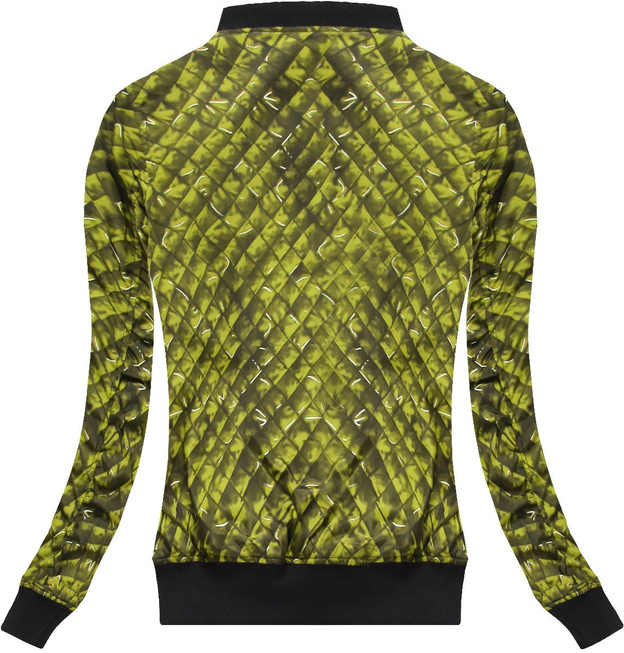 DWUSTRONNA KURTKA BOMBER LIMONKOWA (4477)