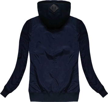 KURTKA BOMBER Z KAPTUREM GRANATOWA (M07)