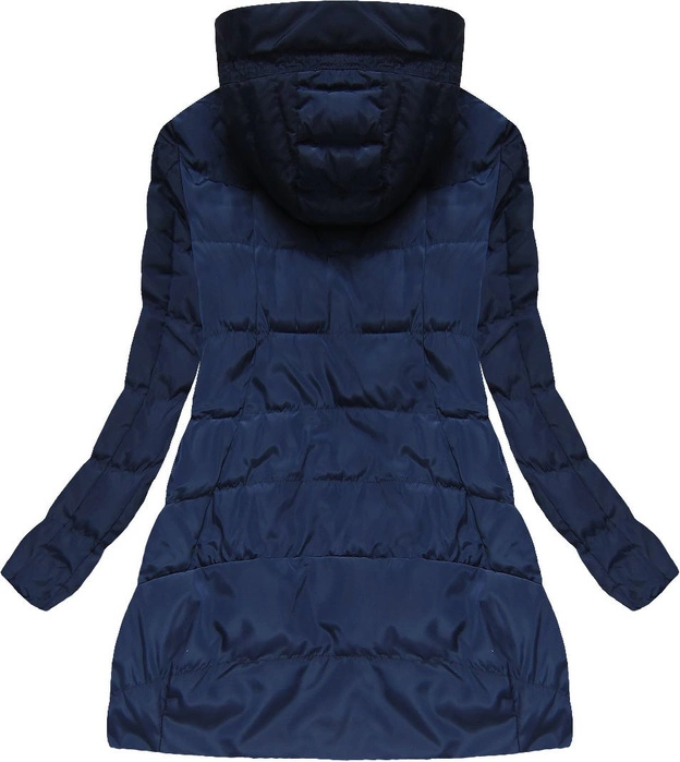 PIKOWANA KURTKA Z KAPTUREM GRANATOWA (1720)