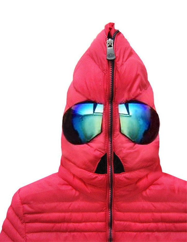 KURTKA DAMSKA ZIMOWA Z GOGLAMI RÓŻOWA (CX582W)