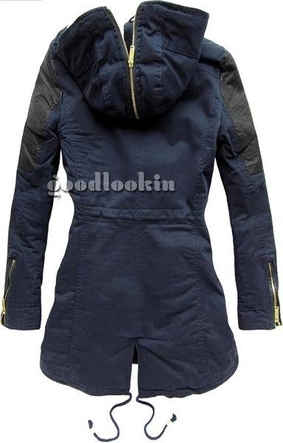GRANATOWA PARKA ZIMOWA LIBLAND (LD-7590)