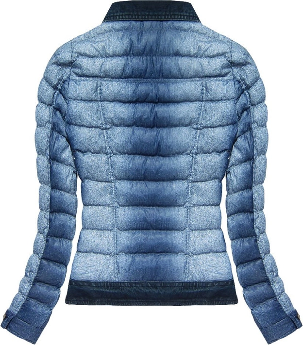 NIEBIESKA KURTKA IMITUJĄCA JEANS (7162)
