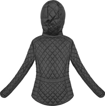 PIKOWANA KURTKA Z KAPTUREM CZARNA (4183)