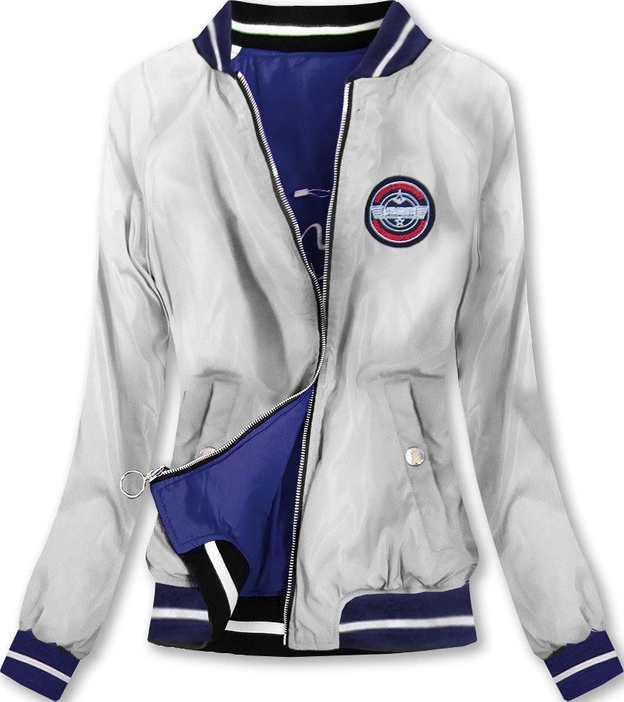 DWUSTRONNA BOMBERKA Z NASZYWKAMI NIEBIESKA (XW516X)