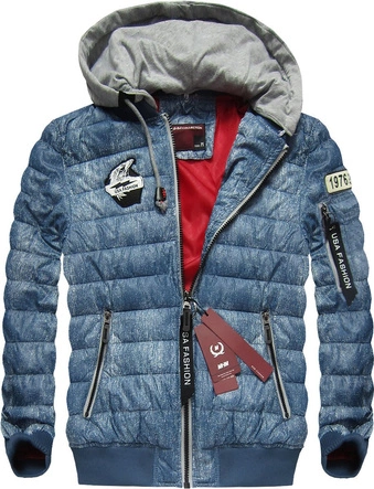 KURTKA IMITUJĄCA JEANS NIEBIESKA 1 (M610)