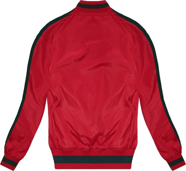 KURTKA BOMBERKA Z NASZYWKAMI CZERWONA (XW556X)