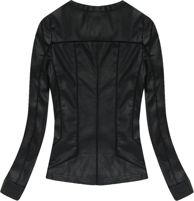 KURTKA Z PRZESZYCIAMI CZARNA (21701)