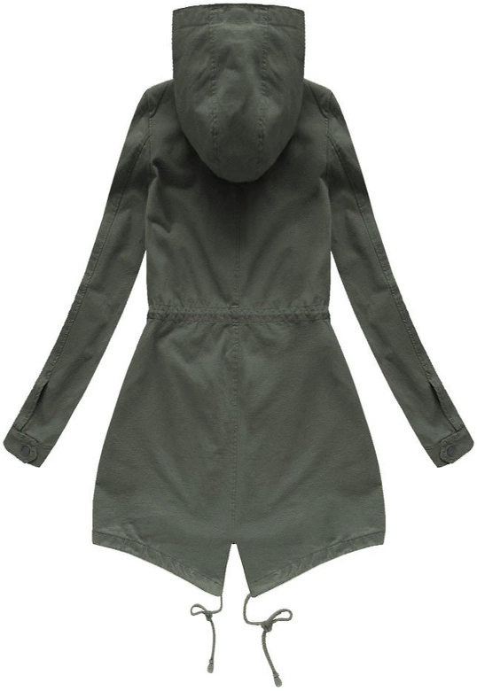 BAWEŁNIANA PARKA Z NITAMI KHAKI (7067)